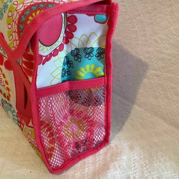 Thirty One 31 Pack and pull caddy car organizer, citrus medallion. Pink - Picture 5 of 16